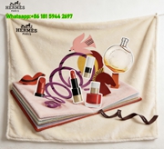 Hermès Beauty Pop-Up Art Flannel Throw Blanket IMG_5408